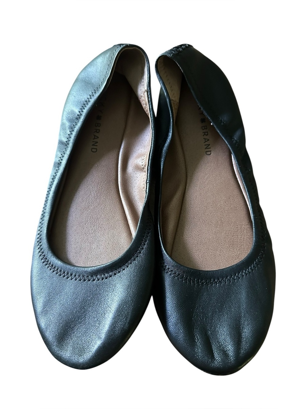 Lucky Brand Emmie Lou Flat Black Women's Ballet Flats Size 10